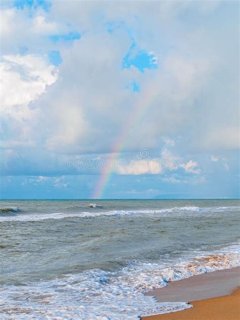 Rainbow Over The Sea Stock Photo Image Of Black Tropical 227337866