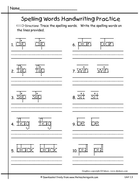 1st Grade Homework Chart Templates