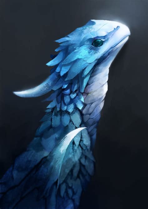 Blue Dragon By Korhiper Animal Fantastique Animaux Mythologiques