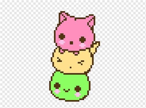 Pixel Art Drawing Cuteness Pixel Art Cat Rectangle Chibi Bead Png