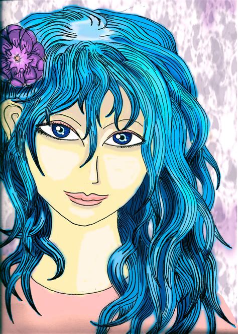 Blue Hair Girl By Sonnoeshenn01 On Deviantart