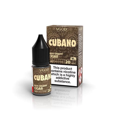 High quality tobacco flavored nicotine salts. VGOD Cubano Nic Salt 20mg 10ml - Gobacco | Eesti suurim ...