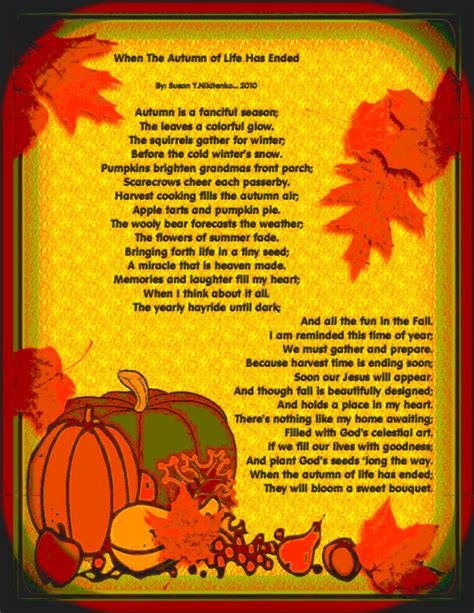 Christian Images In My Treasure Box Fall Harvest Poem Posters
