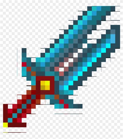 Minecraft Diamond Sword And Pickaxe Crossed