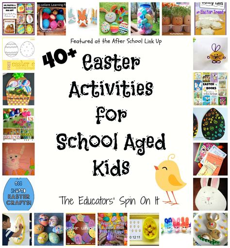 Your child will be delighted creating spring baskets, bunnies, eggs, ornaments, room decor and many more easter diy projects. 40 Easter Activities for Kids