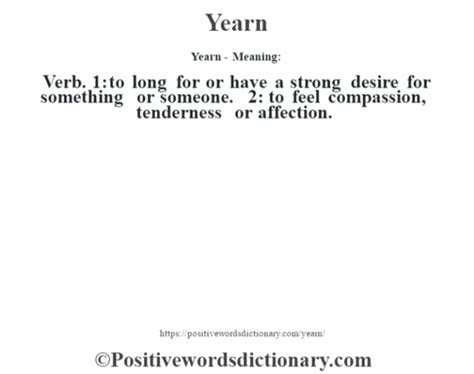 Yearn definition | Yearn meaning - Positive Words Dictionary