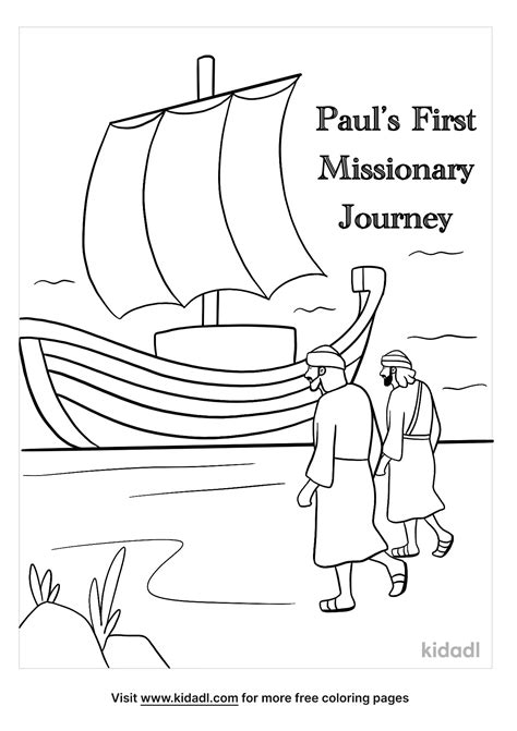 Free Pauls First Missionary Journey Coloring Page Coloring Page