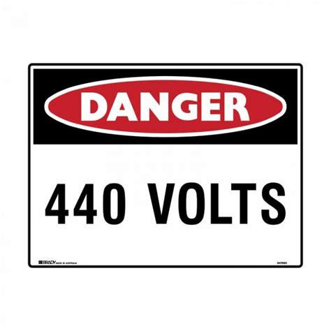 Electrical Hazard Sign Danger 440 Volts