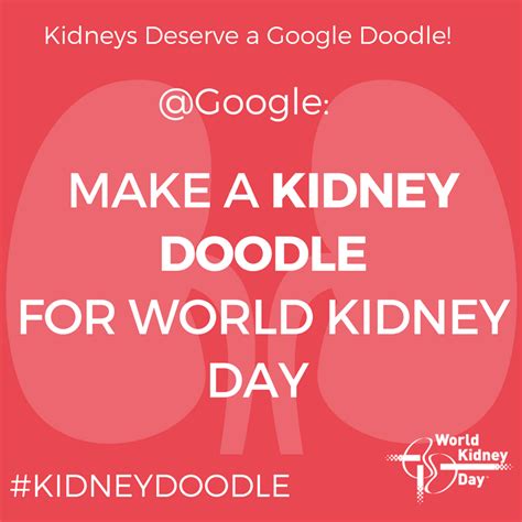 Like most websites, world kidney day uses cookies. Kidneys Deserve a Google Doodle! - World Kidney Day
