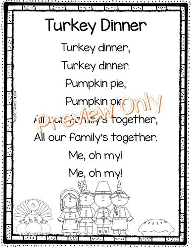 5 Thanksgiving Poems For Kids Teaching Resources