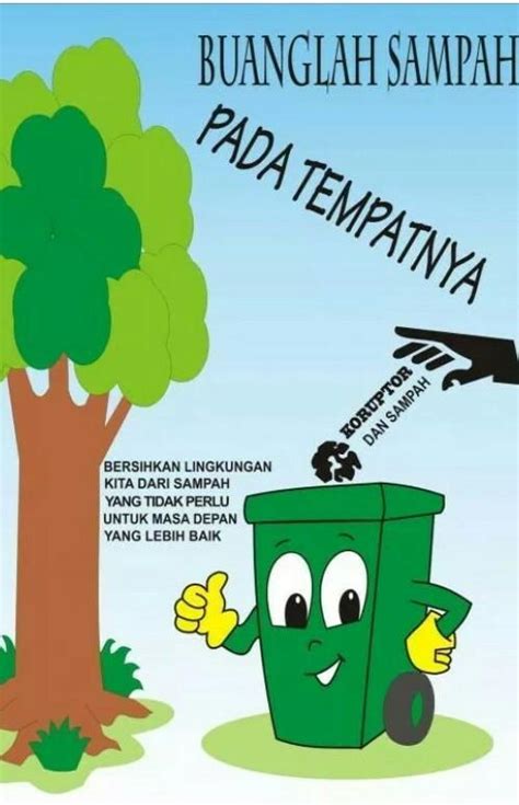 Contoh Poster Buanglah Sampah Pada Tempatnya Coretan