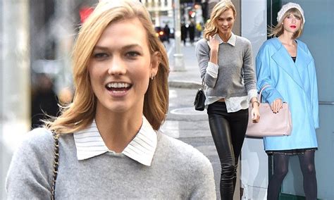 Karlie Kloss Spotted Leaving Taylor Swifts Apartment After Singer
