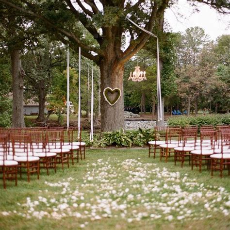 A Simple Ceremony Under A Tree Love The Heart Shaped