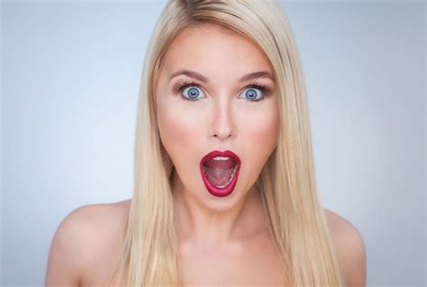 Open Mouth Blonde Model Women P Wallpaper Hdwallpaper