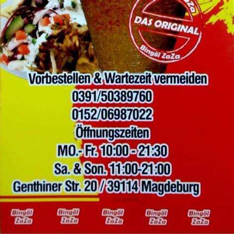 Öffnungszeiten von bingöl grill in schaffhauser straße 2, 66333, völklingen deutschland inklusive kontaktdaten wie adresse, telefonnummer, webseite, anfahrtsplan u.a. Bingöl-Grill ZAZA Cracau - Home - Magdeburg, Germany ...