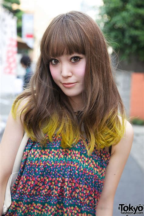 Japanese Model With Yellow Hair Tokyo Fashion