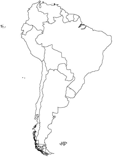 32 Printable Blank Map Of South America Maps Database Source