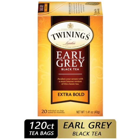 Twinings Of London Earl Grey Extra Bold Black Tea Bags 20 Ct 141 Oz 6 Boxes