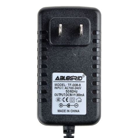 9 Volt Dc Power Supply Ac Wall Adapter 5525mm 9v 9vdc 300ma Center