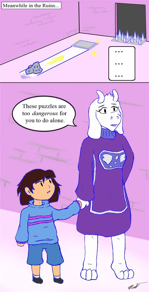 Toriel And Frisk In The Ruins By Shadowknight4427 On Deviantart