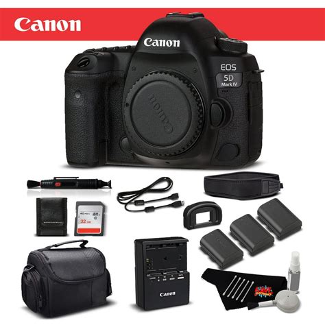Canon Eos 5d Mark Iv Full Frame Digital Slr Camera Body Bundle 32gb
