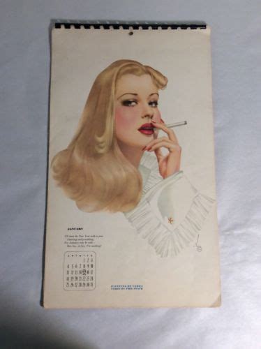 Vintage 1942 Esquire Vargas Spiral Bound Pin Up 12 Month Calendar