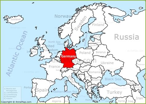 Map Of Germany In Europe
