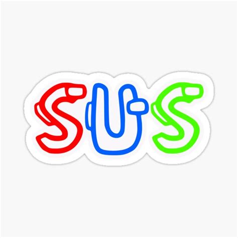 Sus Sticker For Sale By Gamingwifeworks Redbubble