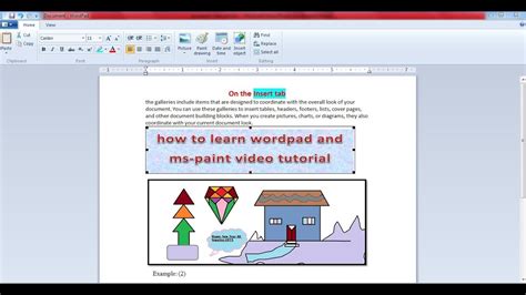 How To Learn Wordpad And Ms Paint Video Tutorial Youtube