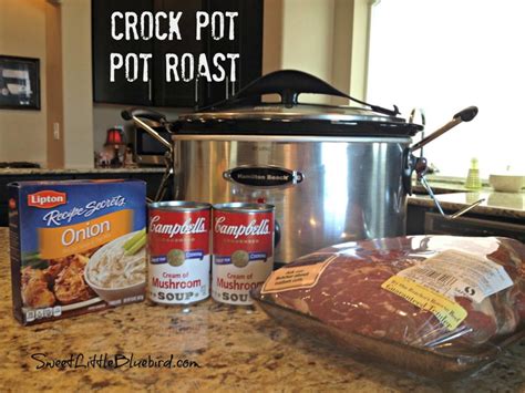Wrap brisket with soup, wine mixture in heavy. Favorite Pot Roast Recipe - Made In The Crock Pot - Sweet ...