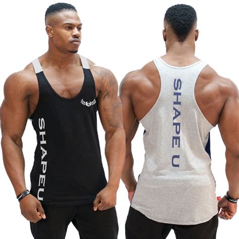 Men Bodybuilding Tank Top Gyms Fitness Sleeveless Shirt New Male Cotton