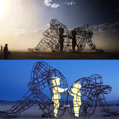 Powerful Art Piece From Burning Man Its Titled Love Sculpture Of Two
