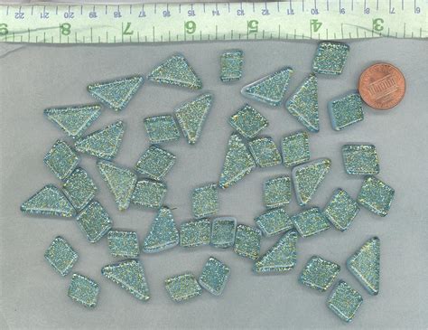 Jungle Green Glitter Puzzle Tiles 100 Grams