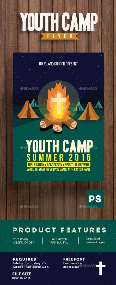 Youth Camp Church Flyer Template Print Templates Flyers Events Tagged