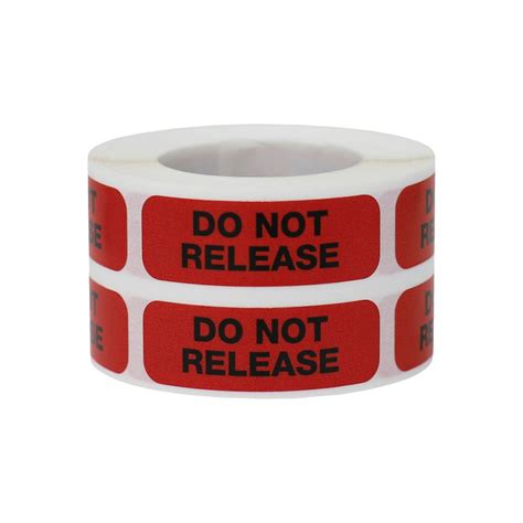 Medical Labels That Say Do Not Release 05 X 15 In Stock Labels