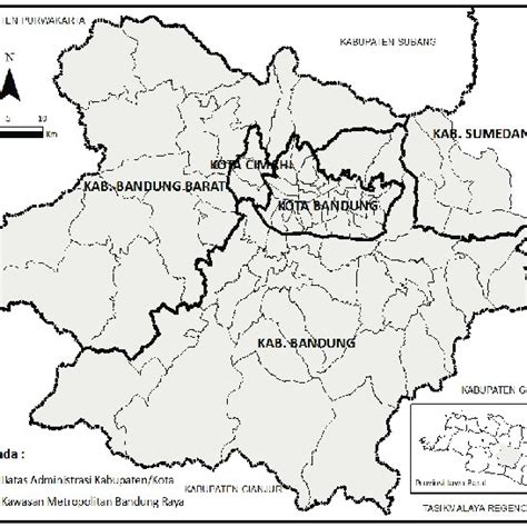 The Area Of Metropolitan Bandung Raya Download Scientific Diagram