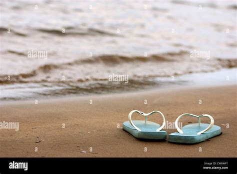 Thongs At The Beach Stock Photo Alamy