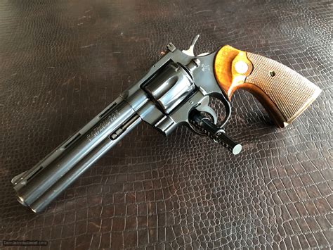 Colt Python 357 Magnum 6 Barrel Wood Grips Crisp Action