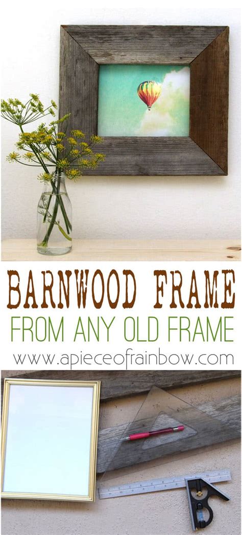 Here's another diy picture frame that involves wood but this time it's an actual photo transfer. DIY Barn Wood Frame - A Piece Of Rainbow