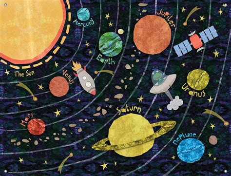 Super Solar System Mural Banners Solar System Canvas Canvas Wall Art