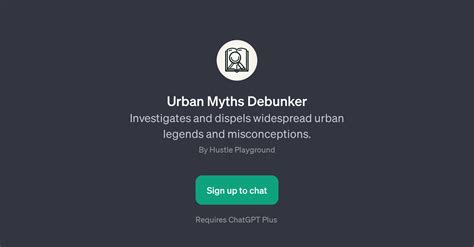 Urban Myths Debunker Myth Debunking Taaft