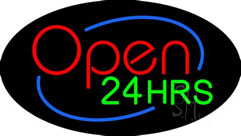 Open 24 Hrs Animated Neon Sign 24 Hours Open Neon Signs Everything Neon