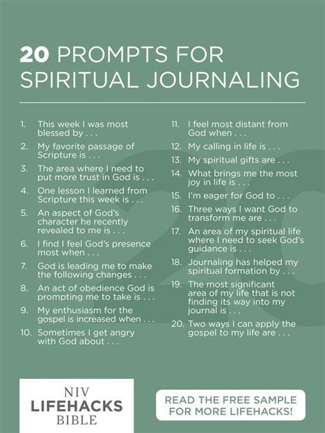 20 Prompts For Spiritual Journaling In Your Journaling Bible Bible