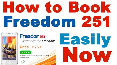 How To Book Freedom 251 Mobile Phone Online Easily Only 251 Freedom
