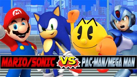 Sonic Vs Mario Vs Megaman Vs Pacman
