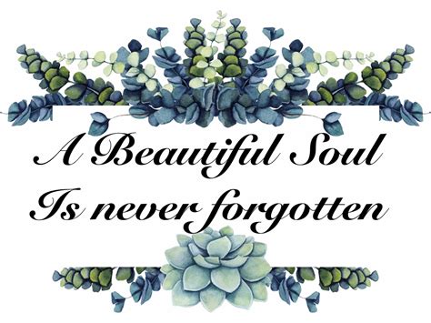 A Beautiful Soul Is Never Forgotten Succulent Arrangement Etsy