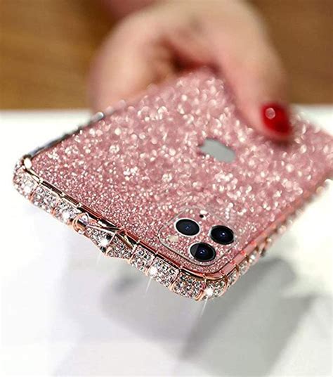 Luvi For Iphone 11 Pro Max Glitter Sticker Case Bling Diamond