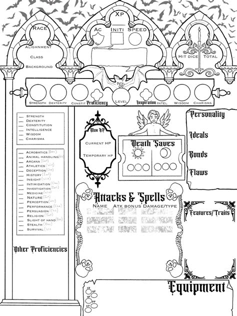 Character Sheet I Designed For Curse Of Strahd Feel Free To Use If You