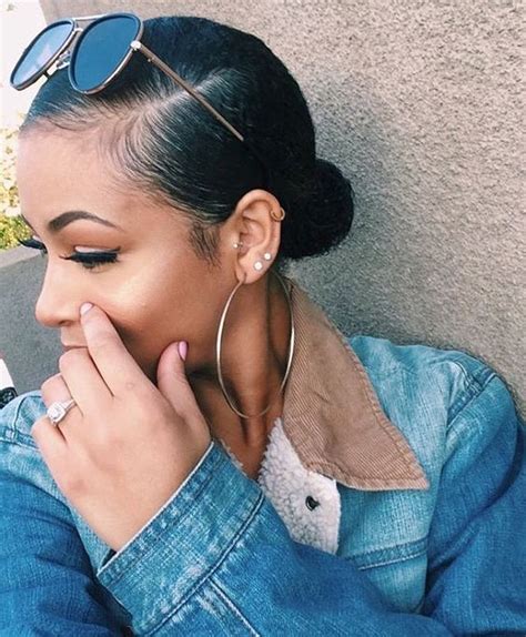 Maybe you would like to learn more about one of these? Cute low bun, edges on FLEEK #repost #edges #fleek # ...