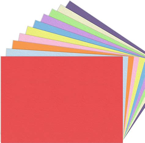 10 Colours A3 120gsm Coloured Art Paper Card 100 Sheets